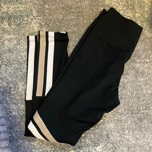 nike sparkle gold and white leggings